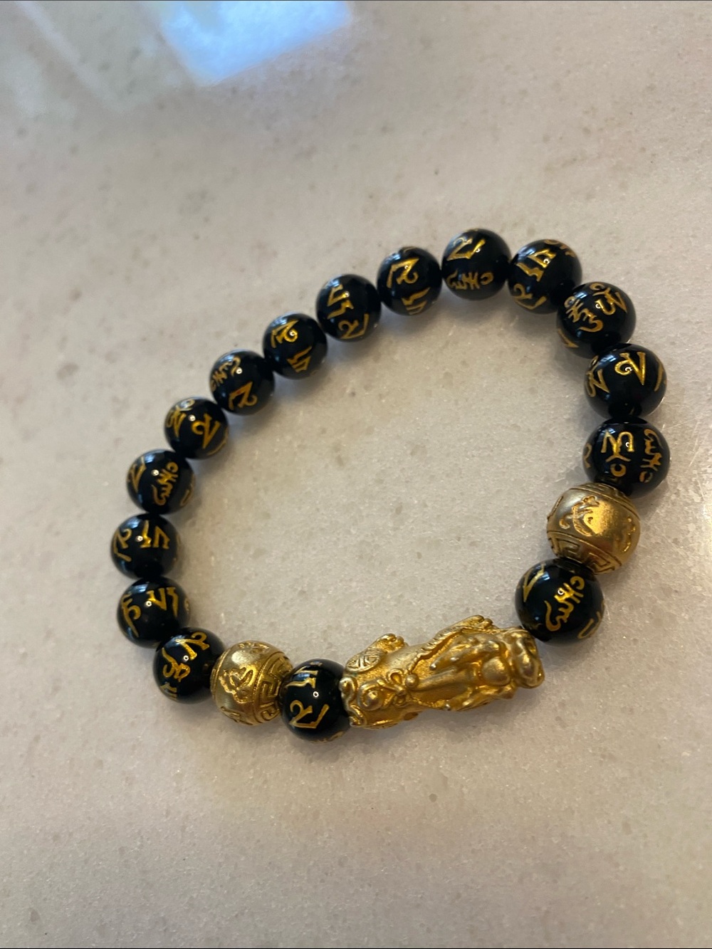 Black Obsidian with Budda stones Bracelet